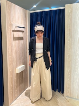 「fredy emue（フレディエミュ）のアイテム（テーラードジャケット）」を使った、kotani.さん（レディース・165cm）の春コーディネート