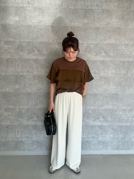 「アイテム（Tシャツ/カットソー）」を使った、kotani.さん（レディース・165cm）の夏コーディネート