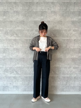 「春カラー」｜「アイテム（チノパンツ）」を使った、kotani.さん（レディース・165cm）の春コーディネート