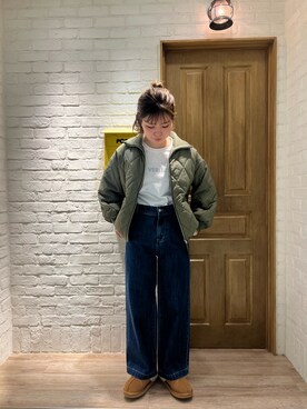 「fredy emue（フレディエミュ）のアイテム（ブルゾン）」を使った、kotani.さん（レディース・165cm）の冬コーディネート