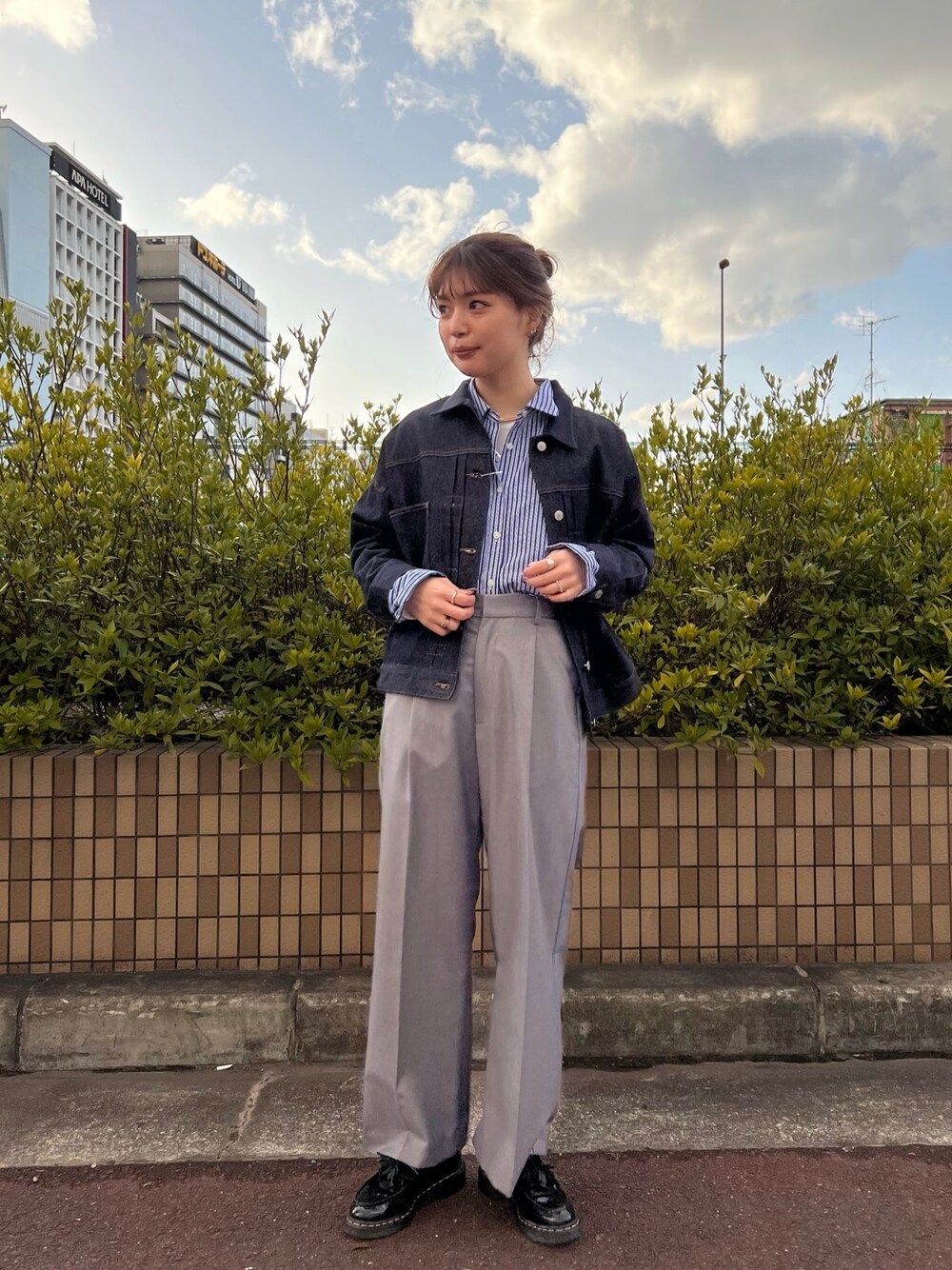 ブルーウォッシュ加工✭ゆったりデニムジャケット 春夏コーデに最適♡ Amazon | [売店] デニムジャケット ブルー レディース 春 秋