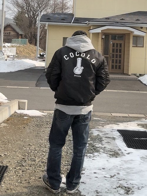 ジャケット・アウター COCOLO BLAND MA-1 COCOLO BLAND ココロブランド MA-1 フライトジャケット ロゴ