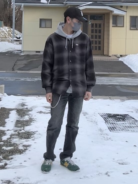「フォロバ」｜さとさん（メンズ・176cm）の冬コーディネート