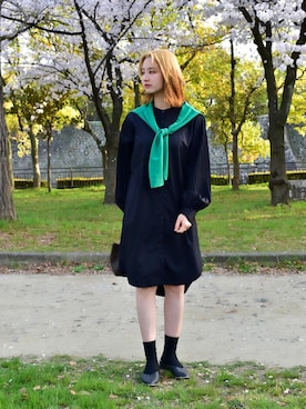 「GLACIER（グラシア）のアイテム」を使った、senaさん（レディース・153cm）の春コーディネート