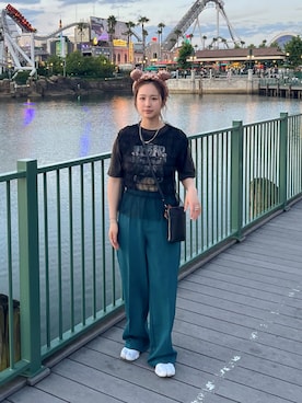 「みんなの白Tフェス」｜「アイテム（その他トップス）」を使った、senaさん（レディース・153cm）の夏コーディネート