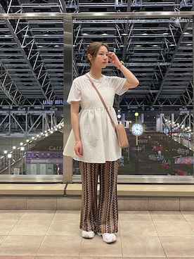 「Libby&Rose（リビーアンドローズ）のアイテム」を使った、senaさん（レディース・153cm）の夏コーディネート