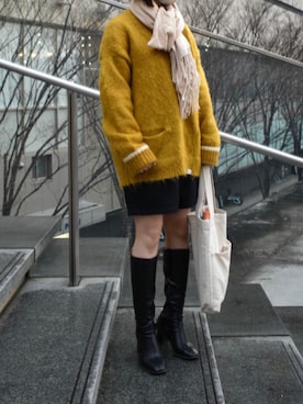 「BEDWIN（ベドウィン）のアイテム」を使った、senaさん（レディース・153cm）の冬コーディネート