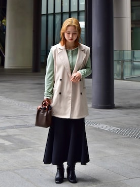 「Bridget Birkin（ブリジットバーキン）のアイテム」を使った、senaさん（レディース・153cm）の春コーディネート