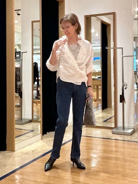 「NOLLEY'S goodman（ノーリーズグッドマン）のアイテム（パンツ）」を使った、umezawa_nolさん（レディース・167cm）の秋コーディネート