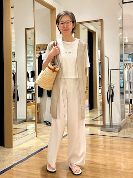 「ジレ」｜「アイテム（ブルゾン）」を使った、umezawa_nolさん（レディース・167cm）の夏コーディネート