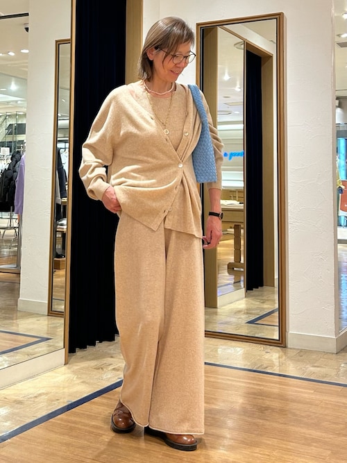 セール】《手洗い可能》《セットアップ対応》カシミヤ混ニットパンツ