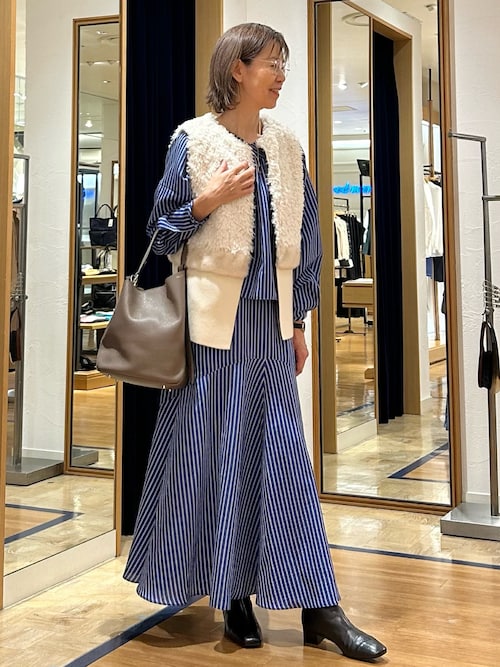 新品】ノーリーズ ストライプ ブラウス マーメイドスカート 穏便  