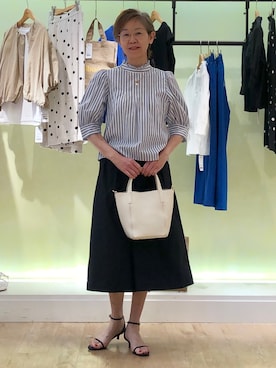 「キュロット」｜「アイテム（トートバッグ）」を使った、umezawa_nolさん（レディース・167cm）の春コーディネート