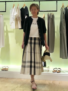 「NOLLEY’S（ノーリーズ）のアイテム（帽子）」を使った、umezawa_nolさん（レディース・167cm）の夏コーディネート