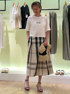 「NOLLEY’S（ノーリーズ）のアイテム（帽子）」を使った、umezawa_nolさん（レディース・167cm）の夏コーディネート