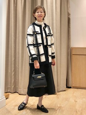 「秋」｜「アイテム（ノーカラージャケット）」を使った、umezawa_nolさん（レディース・167cm）の秋コーディネート