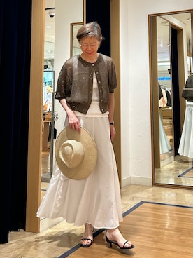 「NOLLEY’S（ノーリーズ）のアイテム（帽子）」を使った、umezawa_nolさん（レディース・167cm）の春コーディネート
