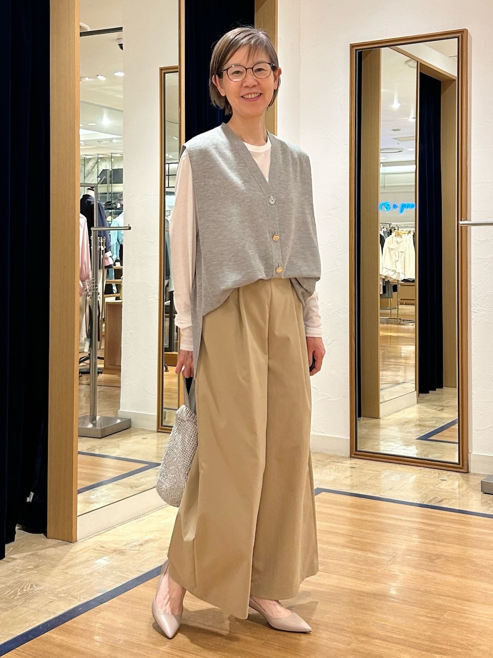 NOLLEY'S ノーリーズ 肩タック V前あき ベスト