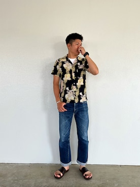 「Pherrow's（フェローズ）のアイテム（シャツ/ブラウス）」を使った、kingsmanr10さん（メンズ・178cm）の秋コーディネート