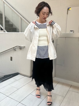 「リバーシブル」｜「アイテム（マウンテンパーカー）」を使った、nol tanakaさん（レディース・160cm）の春コーディネート
