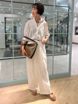 「NOLLEY’S（ノーリーズ）のアイテム（トップス）」を使った、nol tanakaさん（レディース・160cm）の春コーディネート