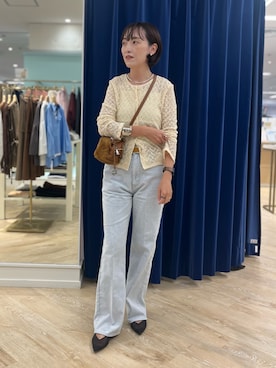 「marco masi（マルコマージ）の【MARCO MASI/ マルコマージ】ミニキューブムートンバッグ（ショルダーバッグ）」を使った、nol tanakaさん（レディース・160cm）の秋コーディネート