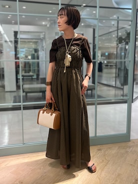 「NOLLEY’S（ノーリーズ）のアイテム（アクセサリー）」を使った、nol tanakaさん（レディース・160cm）の春コーディネート