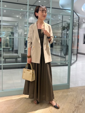 「NOLLEY’S（ノーリーズ）のアイテム（アクセサリー）」を使った、nol tanakaさん（レディース・160cm）の春コーディネート