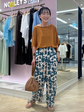 「NOLLEY’S（ノーリーズ）のアイテム」を使った、nol tanakaさん（レディース・160cm）の夏コーディネート