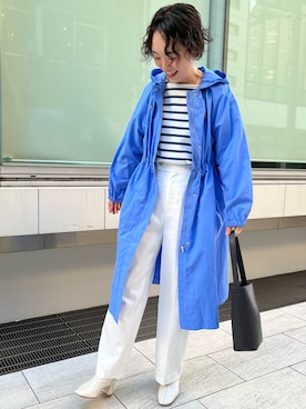 「カラーコート」｜「アイテム（その他アウター）」を使った、nol tanakaさん（レディース・160cm）の冬コーディネート