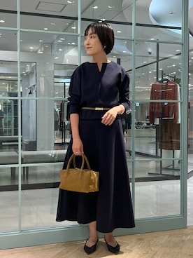 「NOLLEY’S（ノーリーズ）のアイテム（アクセサリー）」を使った、nol tanakaさん（レディース・160cm）の秋コーディネート