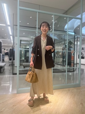 「NOLLEY’S Sophi（ノーリーズソフィ）のアイテム（ジャケット/アウター）」を使った、nol tanakaさん（レディース・160cm）の夏コーディネート