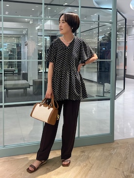 「NOLLEY’S（ノーリーズ）のアイテム」を使った、nol tanakaさん（レディース・160cm）の夏コーディネート