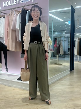 「NOLLEY’S（ノーリーズ）のアイテム」を使った、nol tanakaさん（レディース・160cm）の春コーディネート