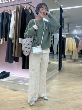 「アイテム（エコバッグ/サブバッグ）」を使った、nol tanakaさん（レディース・160cm）の冬コーディネート