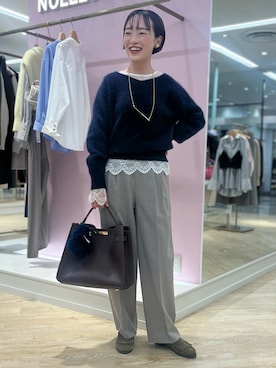 「アイテム（チャーム）」を使った、nol tanakaさん（レディース・160cm）の秋コーディネート