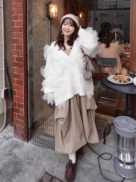 「アイテム（ボストンバッグ）」を使った、mimiさん（レディース・151cm・20代）の冬コーディネート