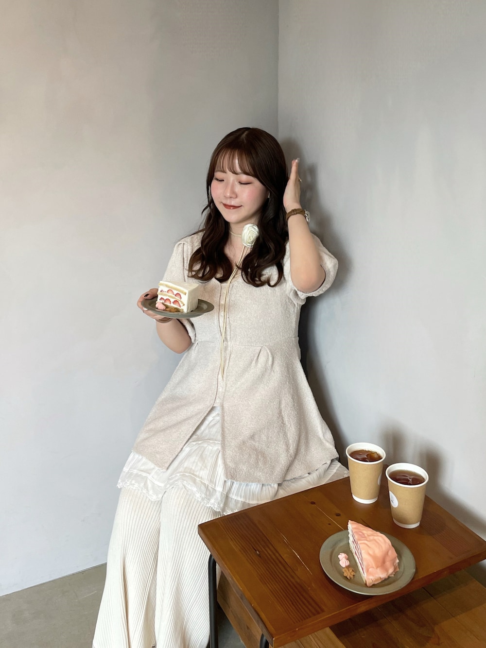 Kastane（カスタネ）の「*ダメージリブニットパンツ（その他