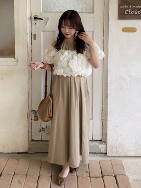 「アイテム（バレエシューズ）」を使った、mimiさん（レディース・151cm・20代）の秋コーディネート