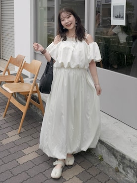 「アイテム（スカート）」を使った、mimiさん（レディース・151cm）の夏コーディネート
