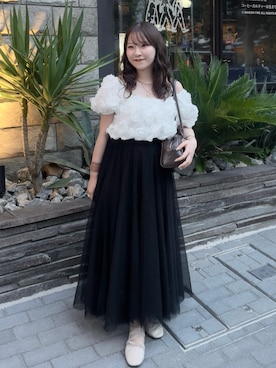 「アイテム（バレエシューズ）」を使った、mimiさん（レディース・151cm・20代）の夏コーディネート