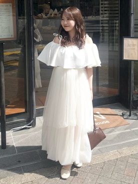 「アイテム（バレエシューズ）」を使った、mimiさん（レディース・151cm）の夏コーディネート