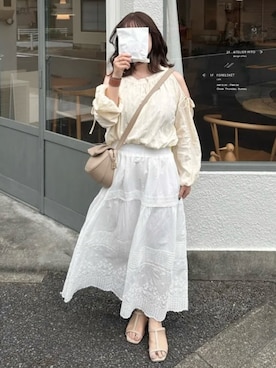 「アイテム（バングル/リストバンド）」を使った、mimiさん（レディース・151cm・20代）の夏コーディネート