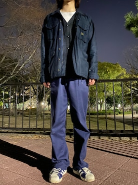 「FTC（エフティーシー）のアイテム（ジャケット/アウター）」を使った、Poshi & Poki さん（メンズ・179cm）の春コーディネート