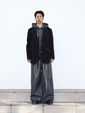 「JOHN LAWRENCE SULLIVAN（ジョンローレンスサリバン）のアイテム（パンツ）」を使った、cionさん（メンズ・175cm）の冬コーディネート