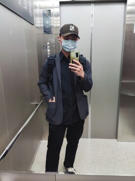 「通勤穿搭」｜Billy Darvishさん（メンズ・173cm）の冬コーディネート