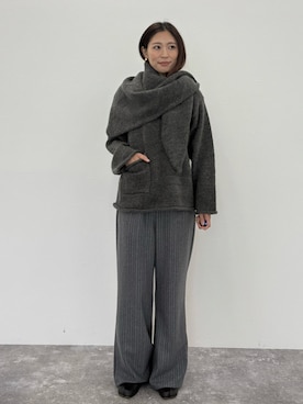 「アイテム（ストール/ショール）」を使った、Maiko..さん（レディース・163cm）の秋コーディネート