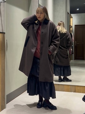 「アイテム（ステンカラーコート）」を使った、kmk612stさん（レディース・164cm・20代）の秋コーディネート