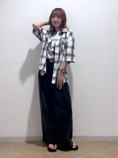 ADER ERROR 17AW オーバーサイズ チェックシャツ プリント入オーバーサイズ先染チェックシャツ 通販【ニッセン】