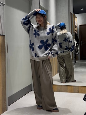 「RAGEBLUE（レイジブルー）のアイテム（帽子）」を使った、kmk612stさん（レディース・164cm）の秋コーディネート